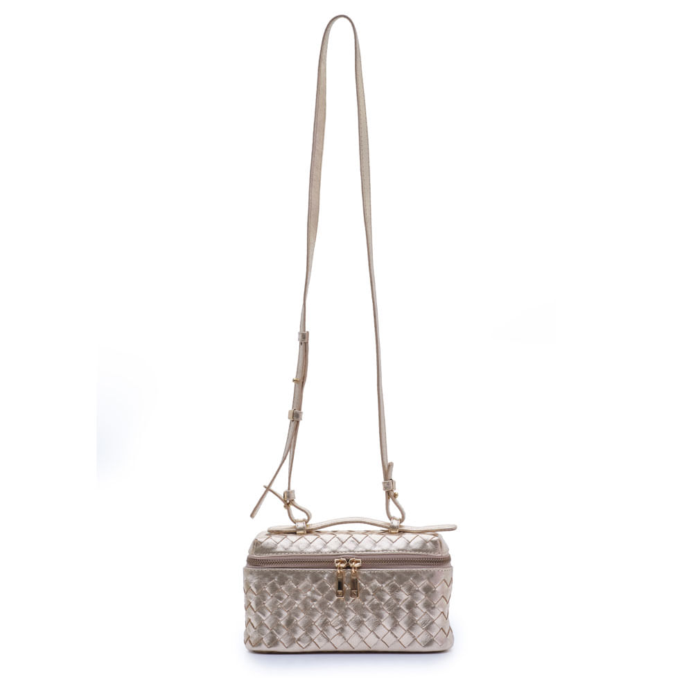 bolsa m|s box ouro ligth em couro trancado com ziper dourado-1